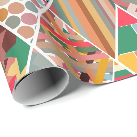 Boho Crazy Quilt Cadeaupapier (Rol Hoek)