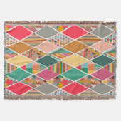 Boho Crazy Quilt Deken (Voorkant)