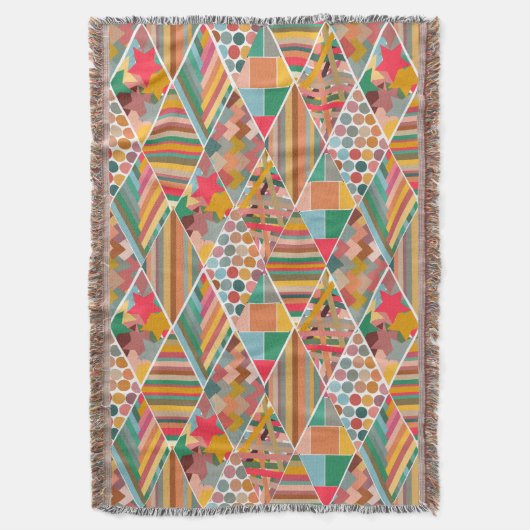 Boho Crazy Quilt Deken (Voorkant Verticaal)