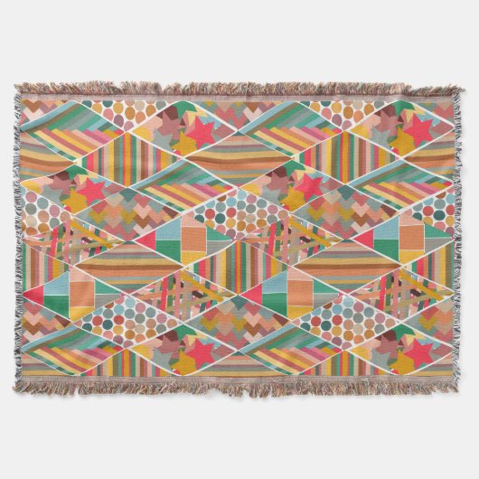 Boho Crazy Quilt Deken (Voorkant)