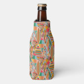 Boho Crazy Quilt Flesjeskoeler (Fles Voorkant)