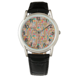 Boho Crazy Quilt Horloge