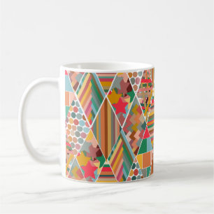 Boho Crazy Quilt koffiemok