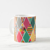 Boho Crazy Quilt Koffiemok (Voorkant links)