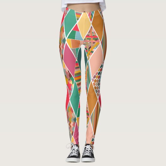 Boho Crazy Quilt Leggings (Voorkant)
