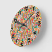 Boho Crazy Quilt Ronde Klok (Hoek)