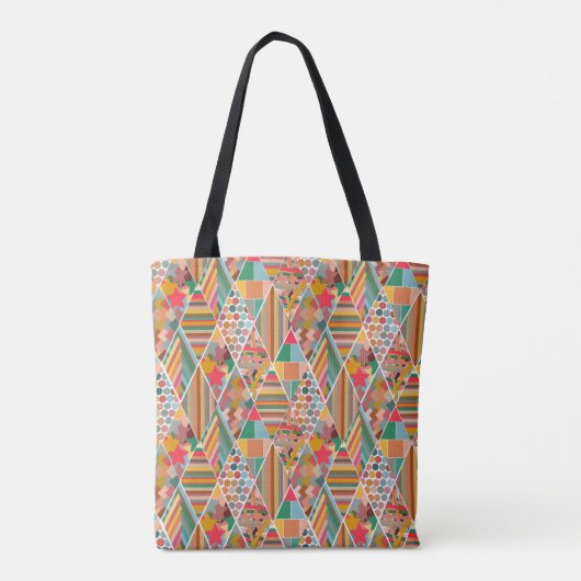 Boho Crazy Quilt Tote Bag (Achterkant)