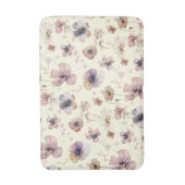 Boho Cream Blush Watercolor Wildflower Badmat (Voorkant Verticaal)
