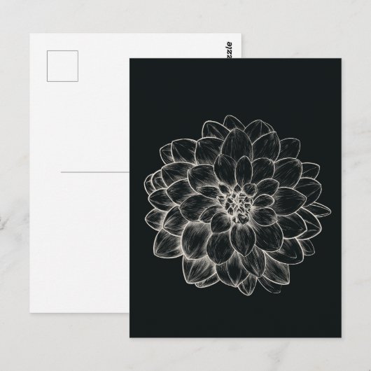Boho Cream Dahlia Briefkaart (Voorkant / Achterkant)