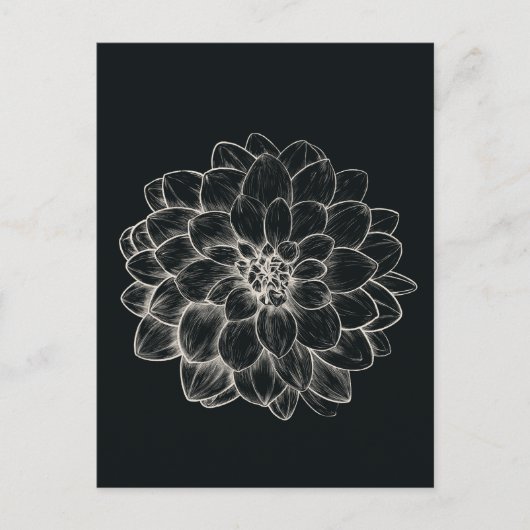 Boho Cream Dahlia Briefkaart (Voorkant)