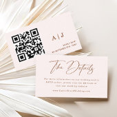 Boho Cream en Terracotta Bruiloft Website qr code Informatiekaartje