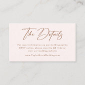 Boho Cream en Terracotta Bruiloft Website qr code Informatiekaartje (Voorkant)