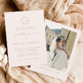 Boho Cream en Terracotta herfstbruiloft Kaart