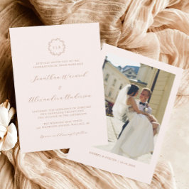 Boho Cream en Terracotta herfstbruiloft Kaart