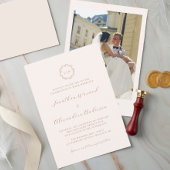 Boho Cream en Terracotta herfstbruiloft Kaart