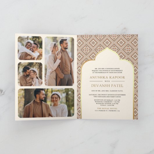 Boho Cream Geometrisch Alles in een Indiase bruilo (Binnen)