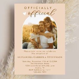 Boho Cream Pastel Officiële Adoptiedag Feestje Kaart