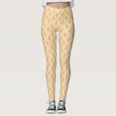 Boho Cream Roze Botanicals Leggings (Voorkant)