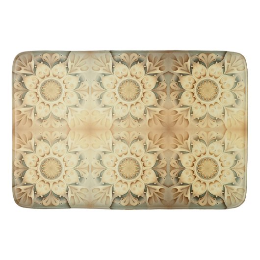 Boho Cream Swirl Hearts Design Mat (Voorkant)