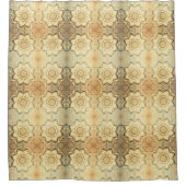 Boho Cream Swirl Hearts Design Showgordijn Douchegordijn (Voorkant)