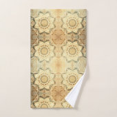 Boho Cream Swirl Hearts Design Towel Set Bad Handdoek (Handdoek)