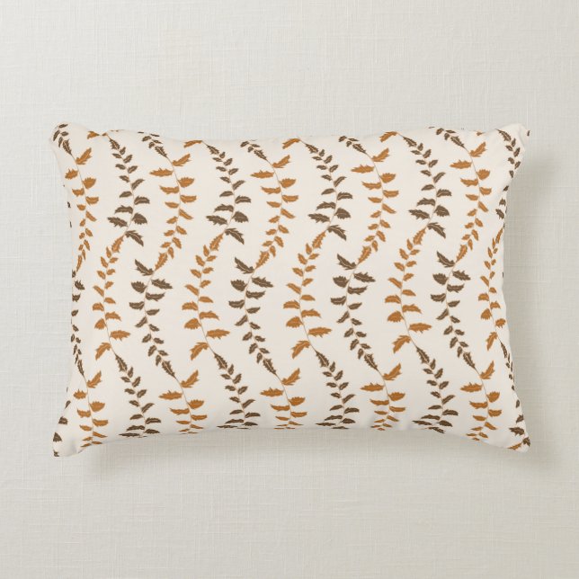 Boho Cream Varen Strings - naadloos patroon. Accent Kussen (Voorkant)