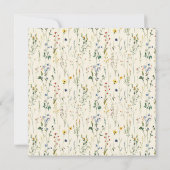 Boho Cream Wildflower RSVP-kaart (Achterkant)