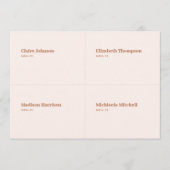 Boho crème en gebrande Sinaasappel trouwplaats kaa Kaart (Voorkant)