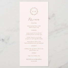 Boho Crème en Terracotta Herfst Bruiloft Menu