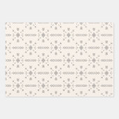 Boho crème, grijs en geel design inpakpapier vel (Voorkant 2)