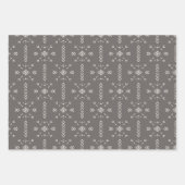 Boho crème, grijs en geel design inpakpapier vel (Voorkant)