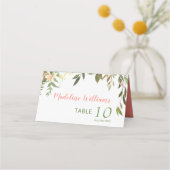  Boho Creme Roos bruiloft Plaatskaartje (Voorkant)