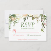Boho Creme Roos Wedding Arch RSVP Kaartje (Voorkant)
