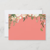 Boho Creme Roos Wedding Arch RSVP Kaartje (Achterkant)