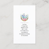 Boho Crescent Moon Crystal Cluster Roses Chic Visitekaartje (Achterkant)