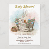 Boho Crib Dream Catcher Baby Shower Invitation Briefkaart (Voorkant)