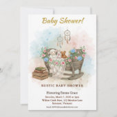 Boho Crib Dream Catcher Baby Shower Invitation Kaart (Voorkant)