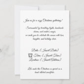 Boho Crochet Snowflake Kerstversiering Kaart (Achterkant)