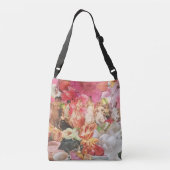 Boho cross body tas met bloemendames (Achterkant)