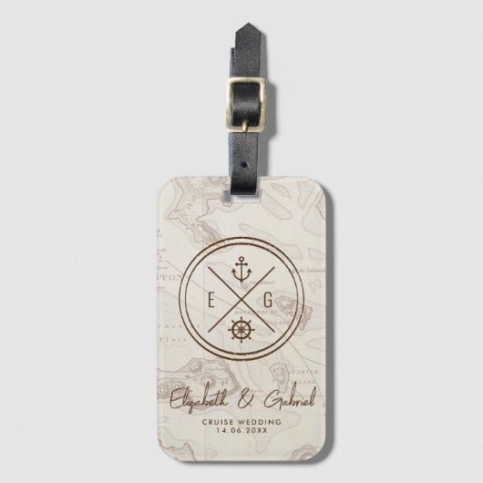 Boho Cruise bestemming bruiloft Bagagelabel (Voorkant (verticaal))