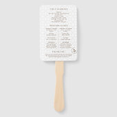 Boho Cruise bestemming bruiloft programma Handwaaier (Voorkant)