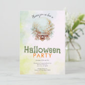  Boho Crystal Ball Halloween Party Kaart (Staand voorkant)