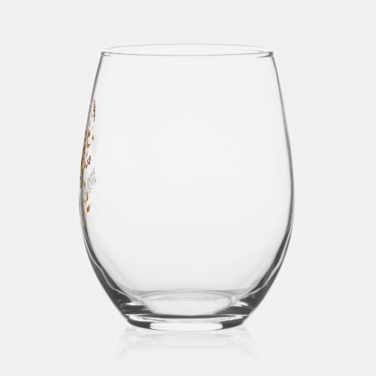 Boho Custom Aardse Natuur Botanische Vrijgezellenf Wijnglas Zonder Voet (Links)