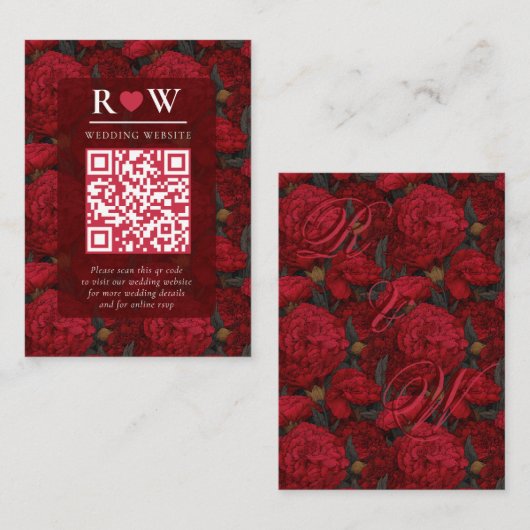 Boho Custom Carnation Fantasy Beach Wedding Informatiekaartje (Voorkant / Achterkant)