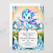 Boho Custom Dragon Baby shower Kaart (Voorkant / Achterkant)