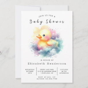 Boho Custom Duck Baby shower Kaart