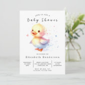 Boho Custom Duck Baby shower Kaart (Staand voorkant)