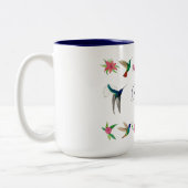Boho Custom Hummingbirds Tweekleurige Koffiemok (Links)