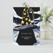 Boho Custom Magic Wizard Verjaardag Bedankkaart (Staand voorkant)