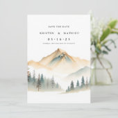 Boho Custom Mountain Save The Date (Staand voorkant)